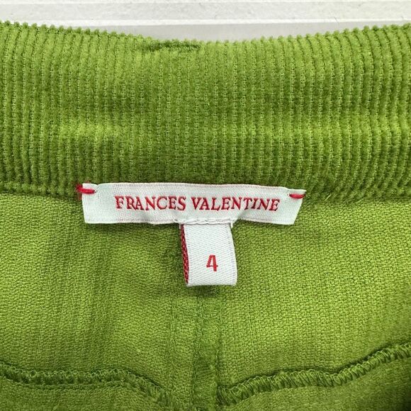 Frances Valentine Women’s Jane Moss Green Wide Leg Crop Corduroy Pant - Picture 5 of 11